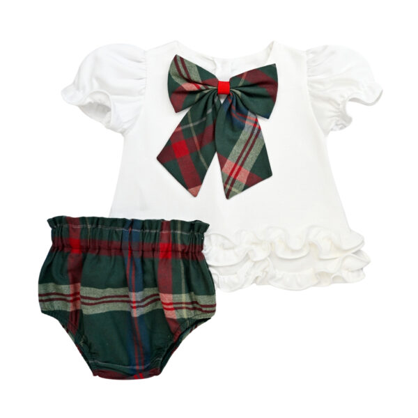 CONJUNTO MARFIL CON CUADROS