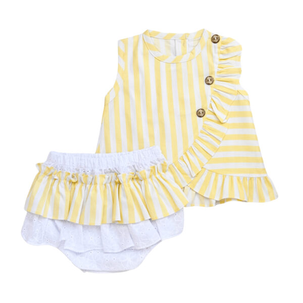 CONJUNTO BLUSA Y SHORT RAYAS