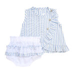 BLUSA Y SHORT A RAYAS